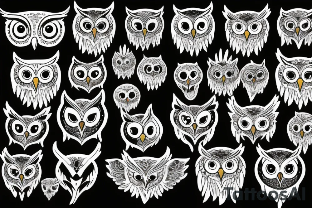 Owl with a mystique tattoo idea