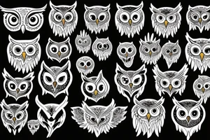 Owl with a mystique tattoo idea