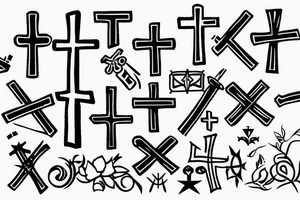 Amsterdam three crosses symbol tattoo idea