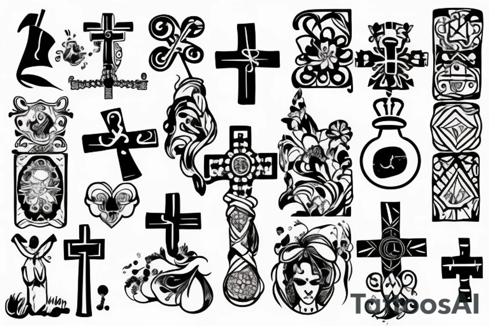 Amsterdam three crosses symbol tattoo idea