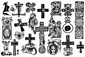 Amsterdam three crosses symbol tattoo idea
