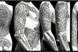 white ink, spine and ribs tatooed on the back in the real size tattoo idea