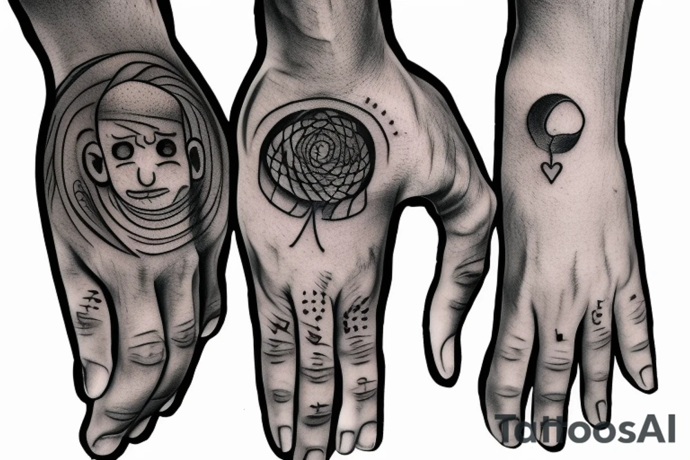 Father and son walk hand in hand tattoo idea