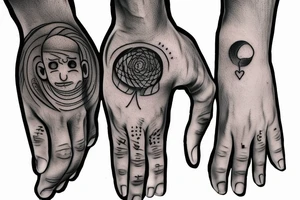 Father and son walk hand in hand tattoo idea