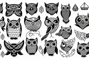 Owl with a mystique tattoo idea