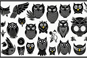 Owl with a mystique tattoo idea