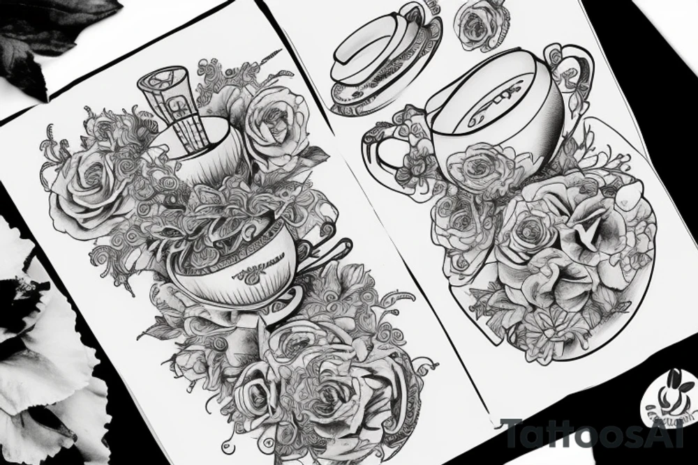 cup of tea tattoo idea