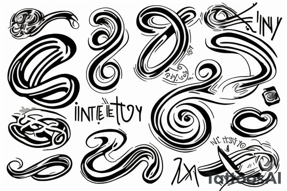 infinity text tattoo idea