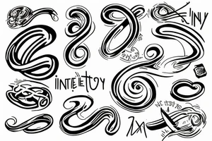 infinity text tattoo idea