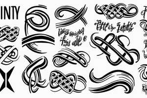 infinity text tattoo idea