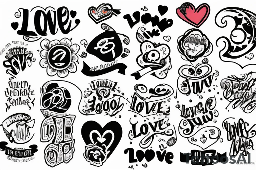 love text tattoo idea