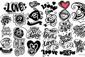 love text tattoo idea
