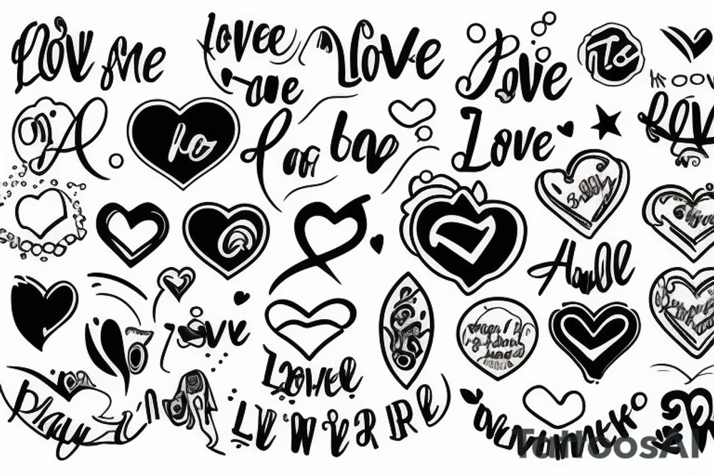 love text tattoo idea