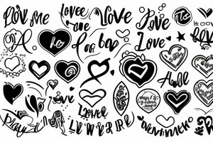 love text tattoo idea