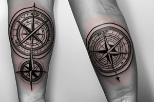 compass + lighthouse tattoo idea