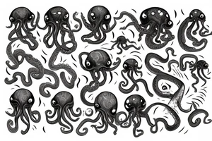 rising sun sun burst sun rise over ocean with an alien octopus tattoo idea