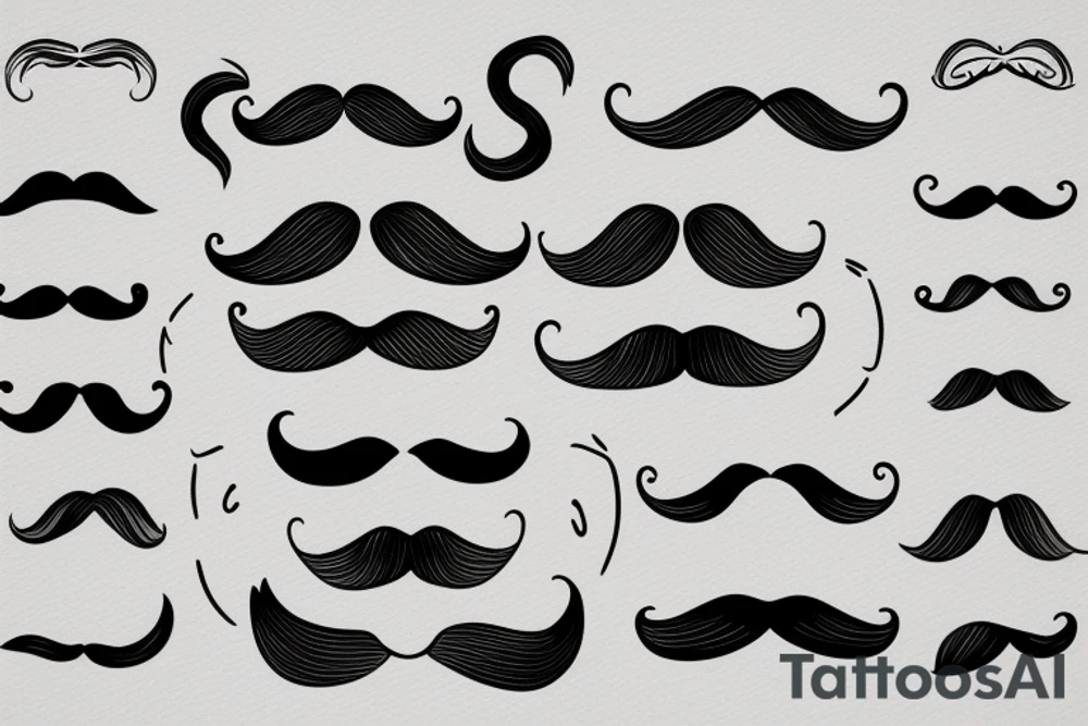 A woman pulls out her mustache tattoo idea