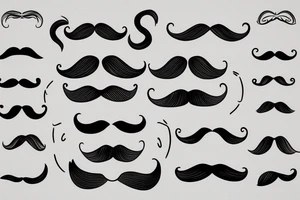 A woman pulls out her mustache tattoo idea