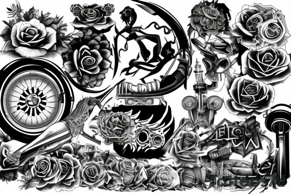Insane engine tattoo idea