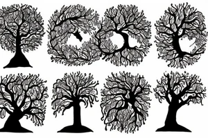 Horse lake tree tattoo idea