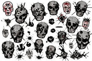 Trash polka horror hellraiser tattoo idea
