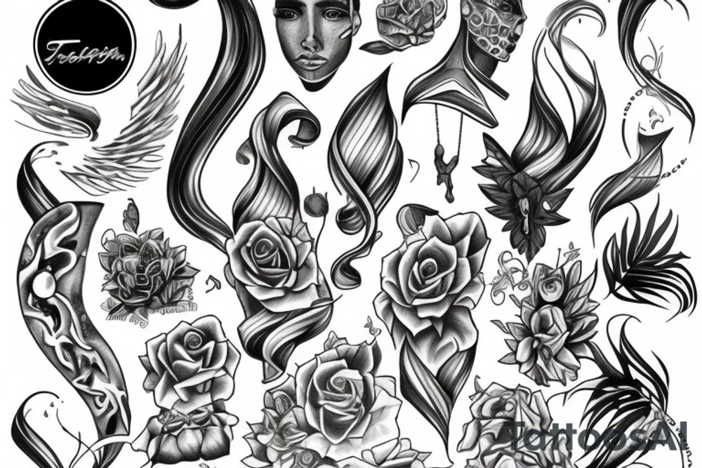 Contour tattoo on the theme "Give light to other people's souls tattoo idea