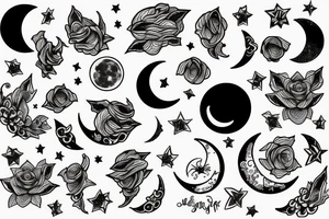 The moon gives light tattoo idea
