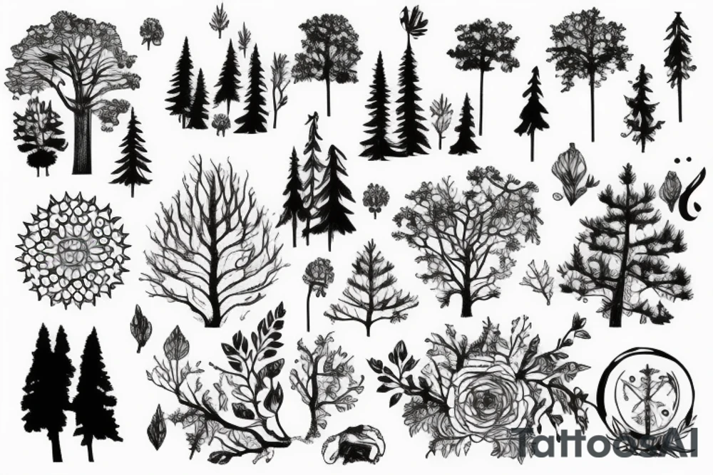 Forest, setting tattoo idea
