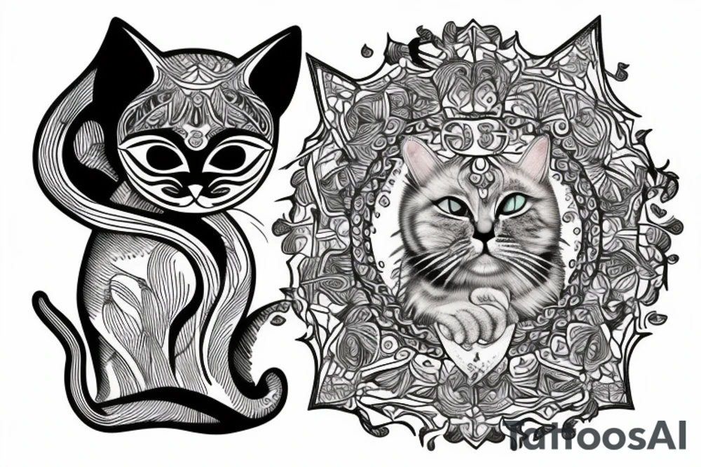 god,cat tattoo idea
