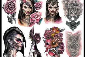 women warrior tattoo idea