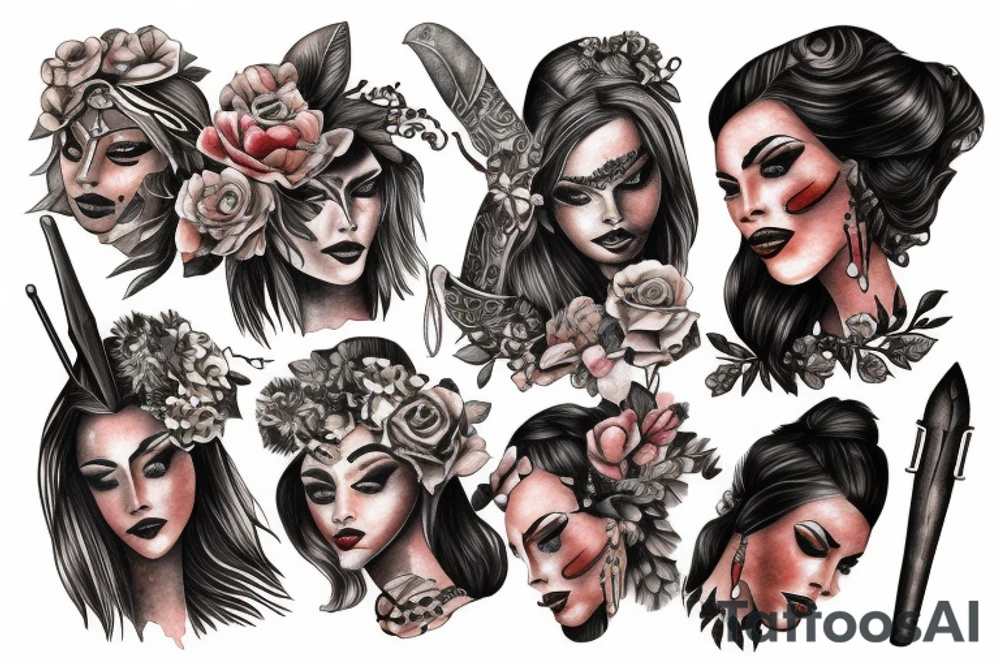women warrior tattoo idea