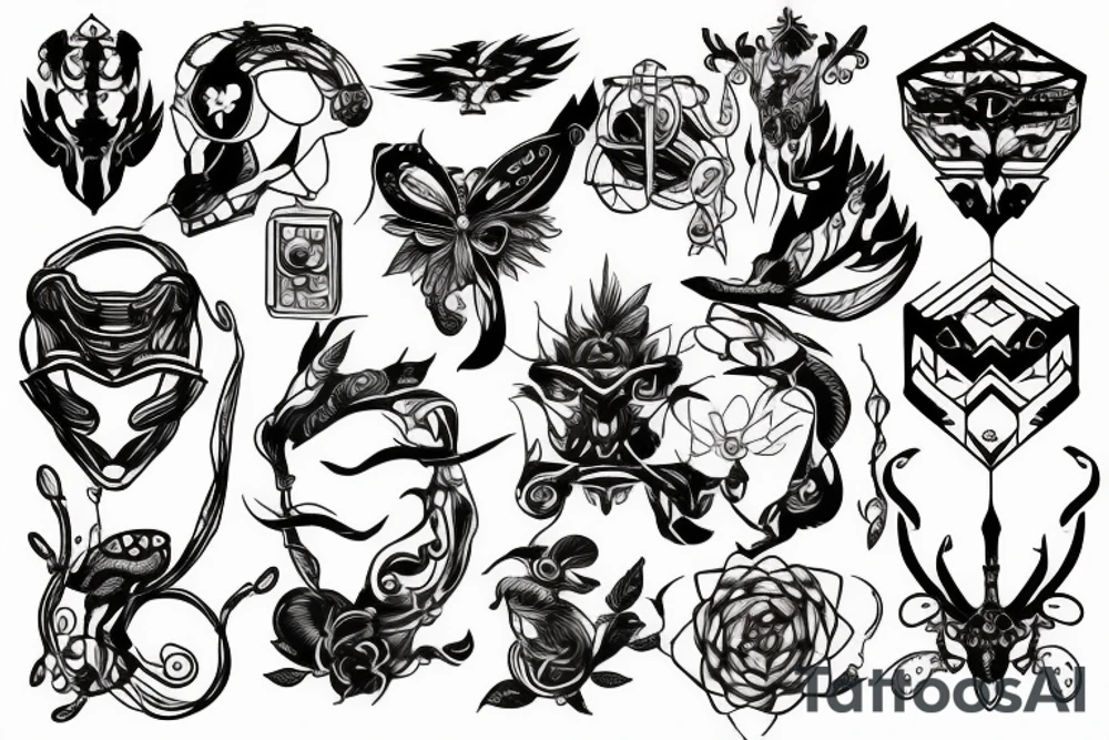 circuit cyber nature magic tattoo idea