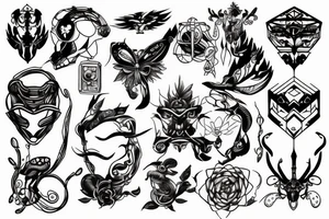 circuit cyber nature magic tattoo idea