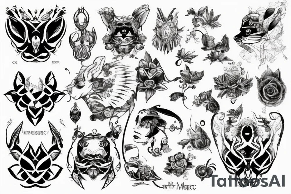 circuit cyber nature magic tattoo idea
