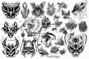 circuit cyber nature magic tattoo idea