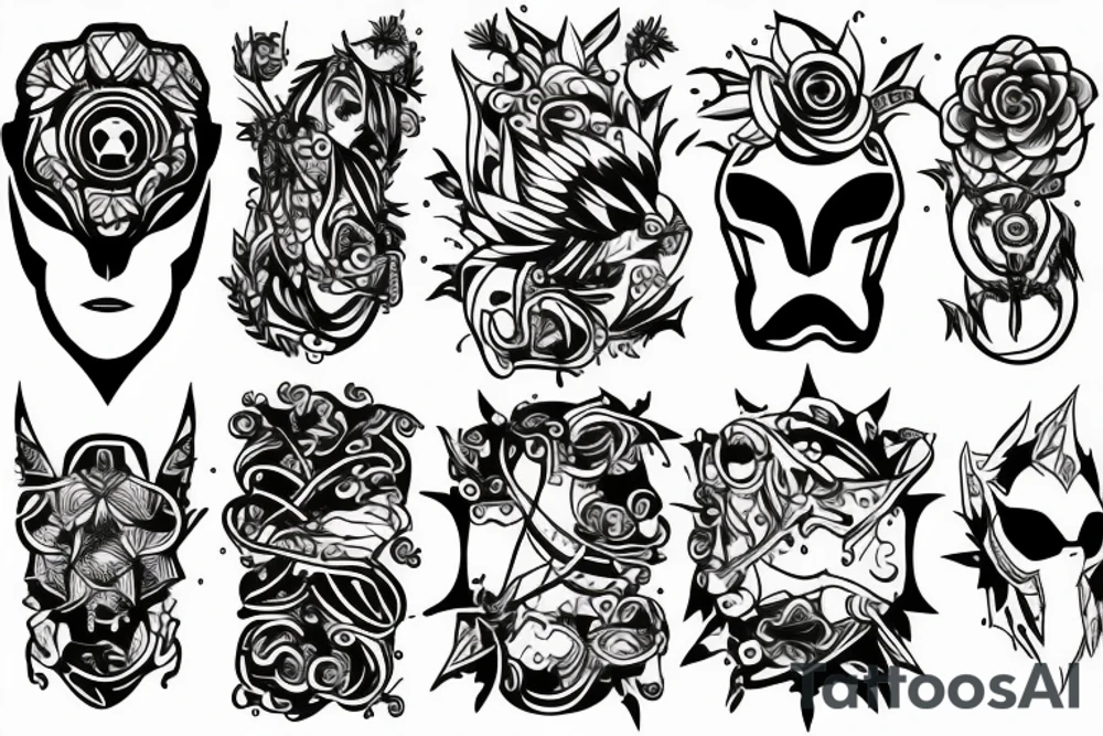 circuit cyber nature magic tattoo idea