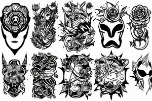 circuit cyber nature magic tattoo idea