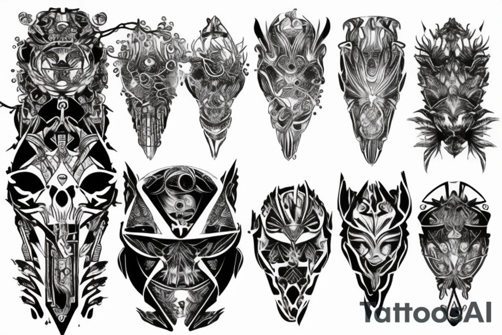 circuit cyber nature magic tattoo idea