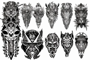 circuit cyber nature magic tattoo idea