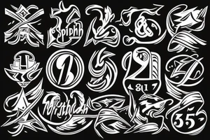 Birth month and birth symbol and date April 5, 1989 tattoo idea