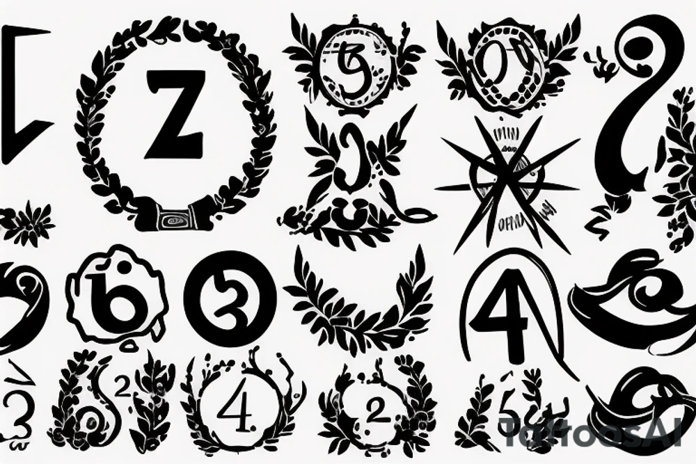 Birth month and birth symbol and date April 5, 1989 tattoo idea