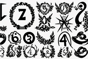 Birth month and birth symbol and date April 5, 1989 tattoo idea