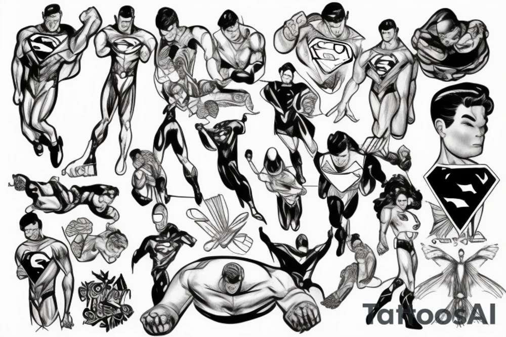 super man tattoo idea