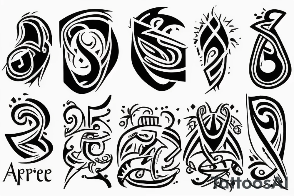 birth symbol and date April 5, 1989 tattoo idea