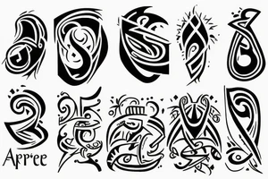 birth symbol and date April 5, 1989 tattoo idea