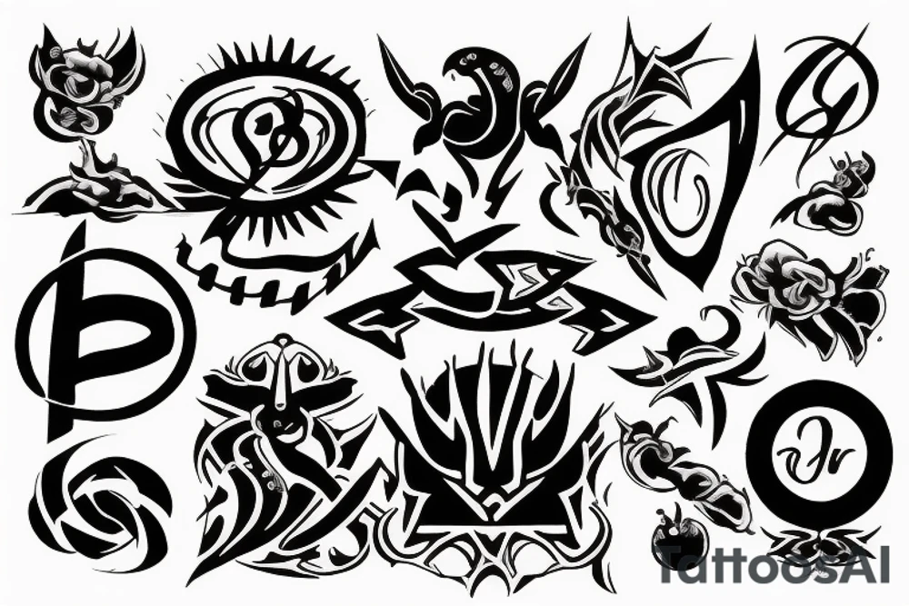 birth symbol and date April 5, 1989 tattoo idea