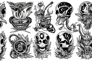 music weed aliens love tattoo idea