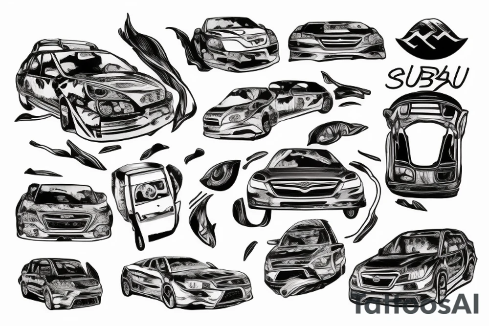 subaru car tattoo idea