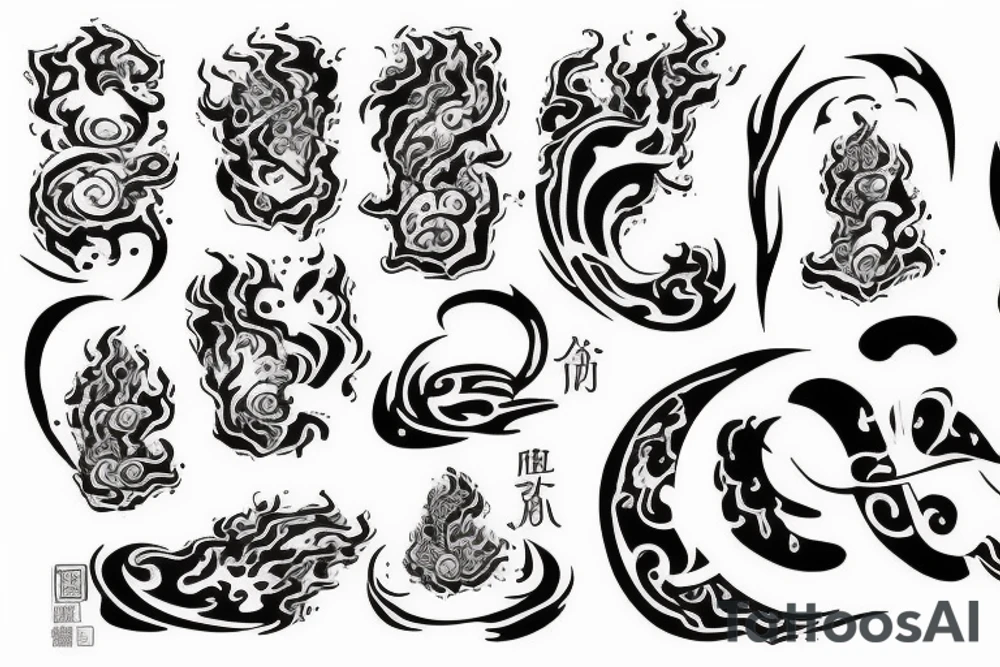 The inscription about fire tattoo idea