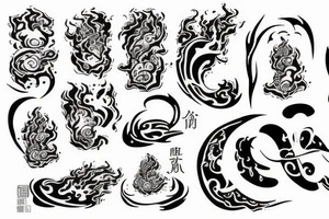 The inscription about fire tattoo idea